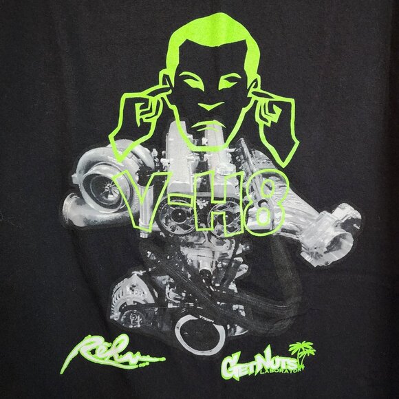 REHV Men's T-Shirt Graphic Print Short Sleeve Black Size 2XL - Picture 6 of 7